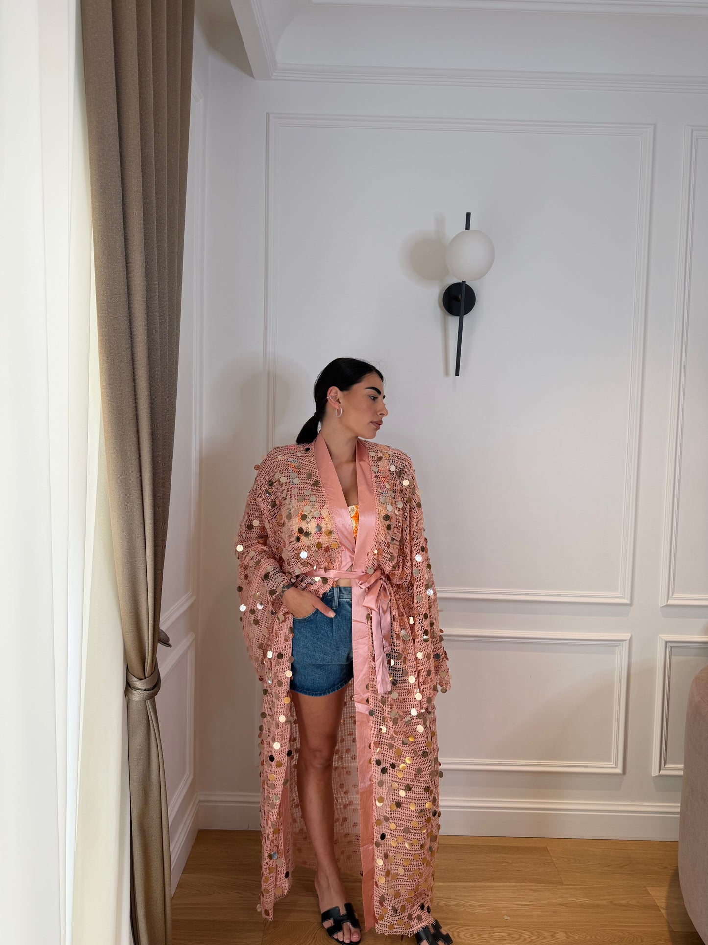 Kimono Mykonos cipria