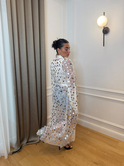 Kimono Paillettes White