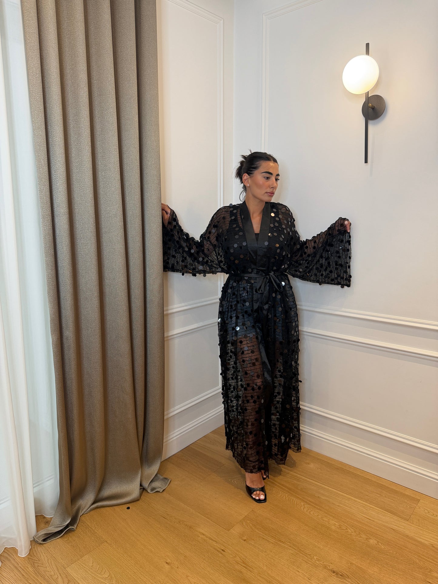 Kimono Paillettes Black