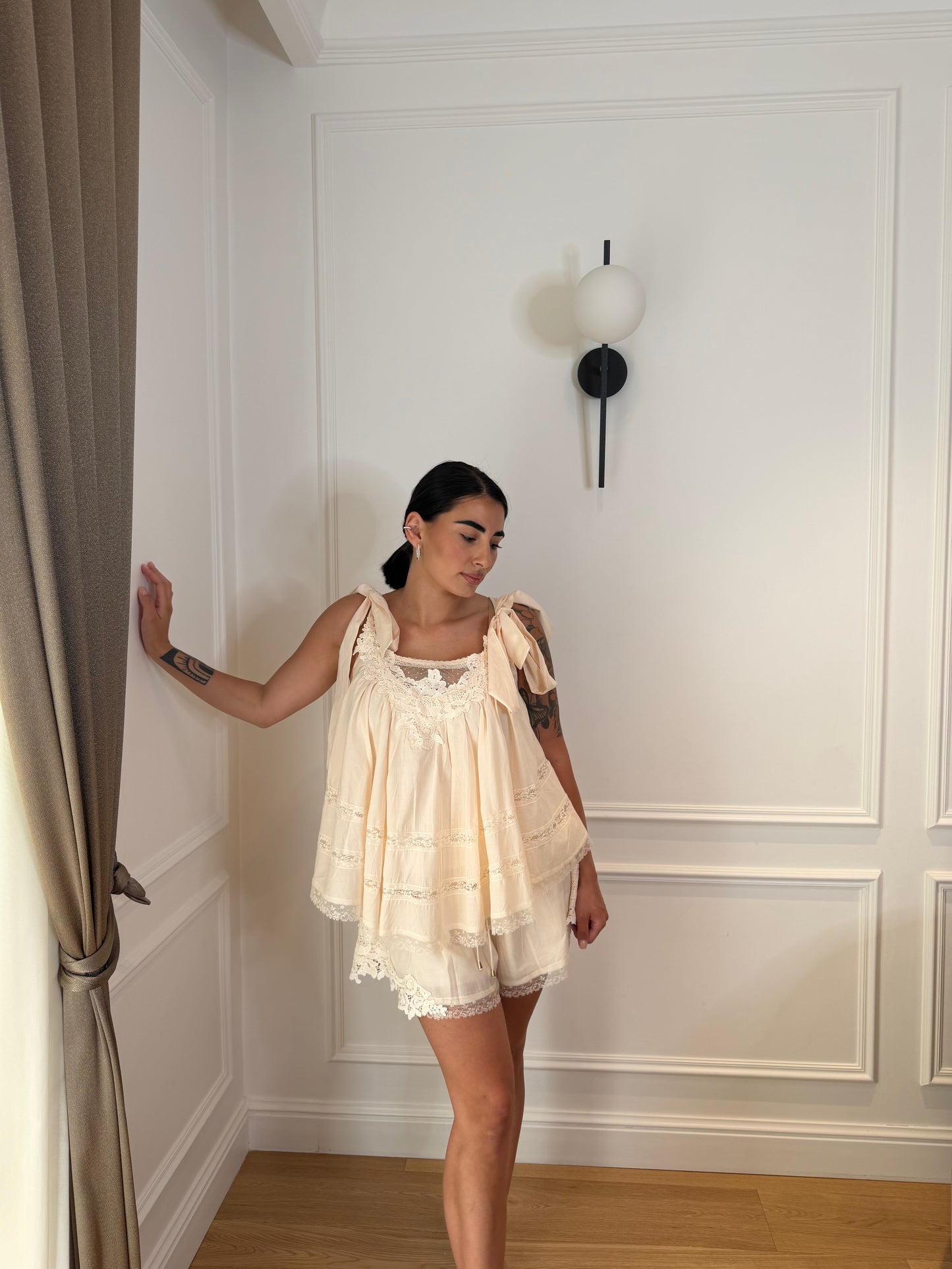 Set boho chic crema
