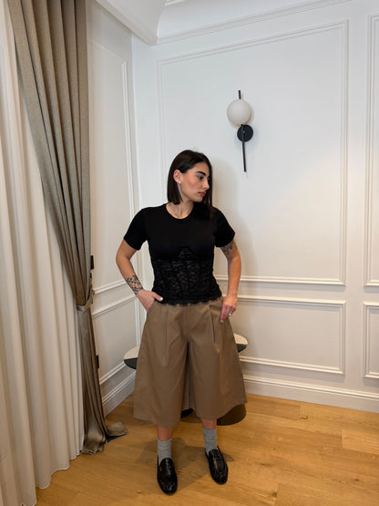 T-shirt bustier black