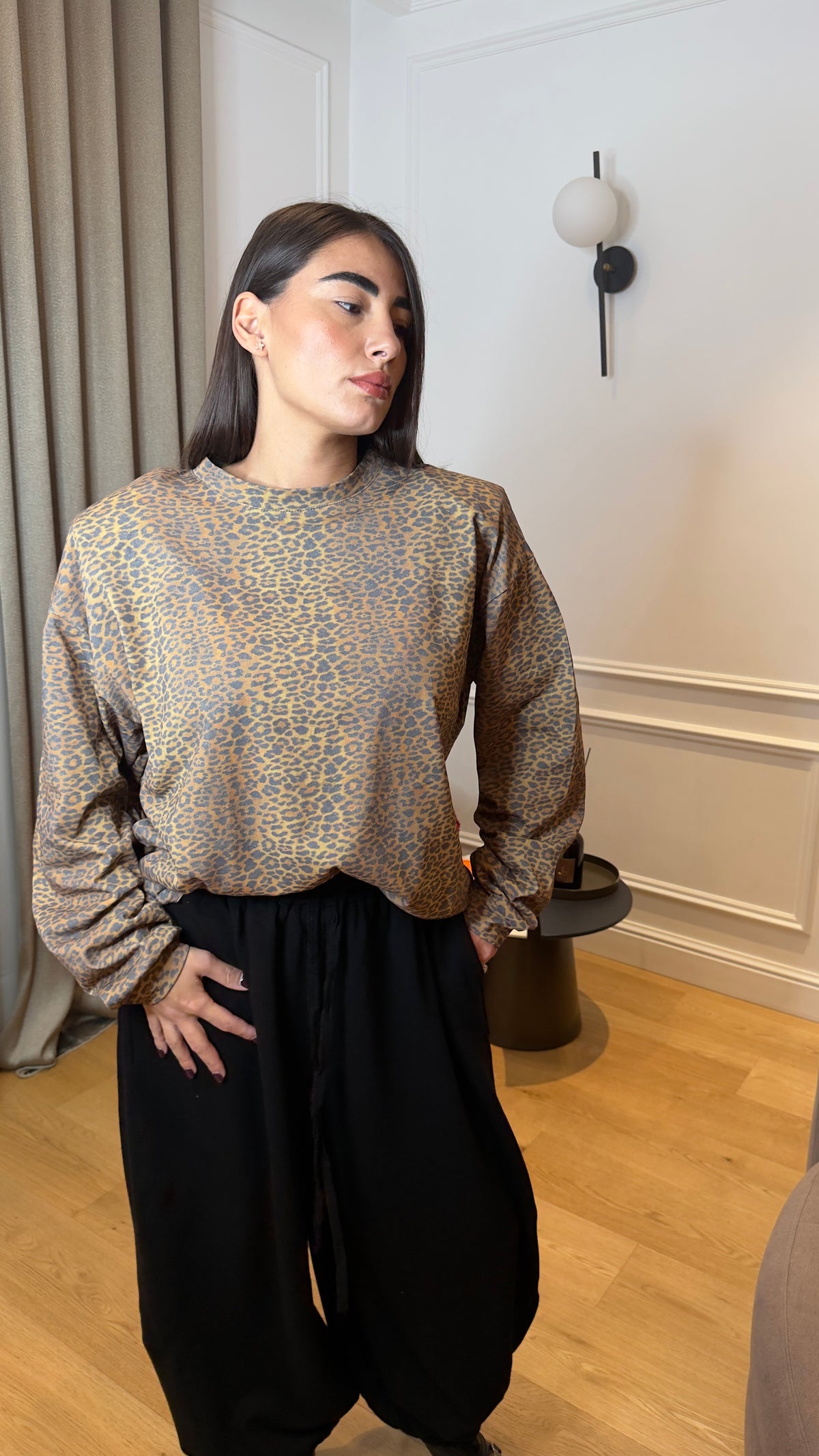 Maxi Maglia Animalier Brown