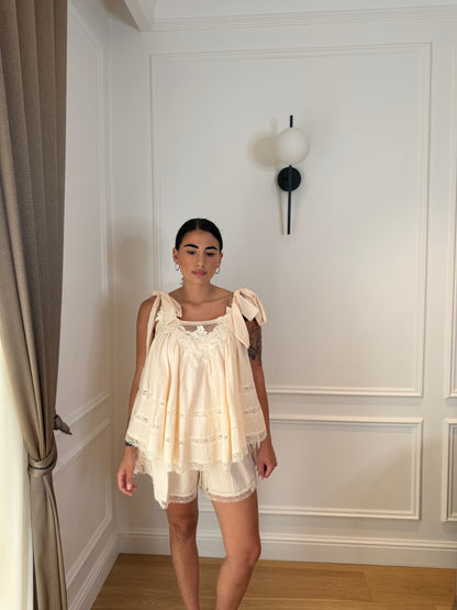 Set boho chic crema