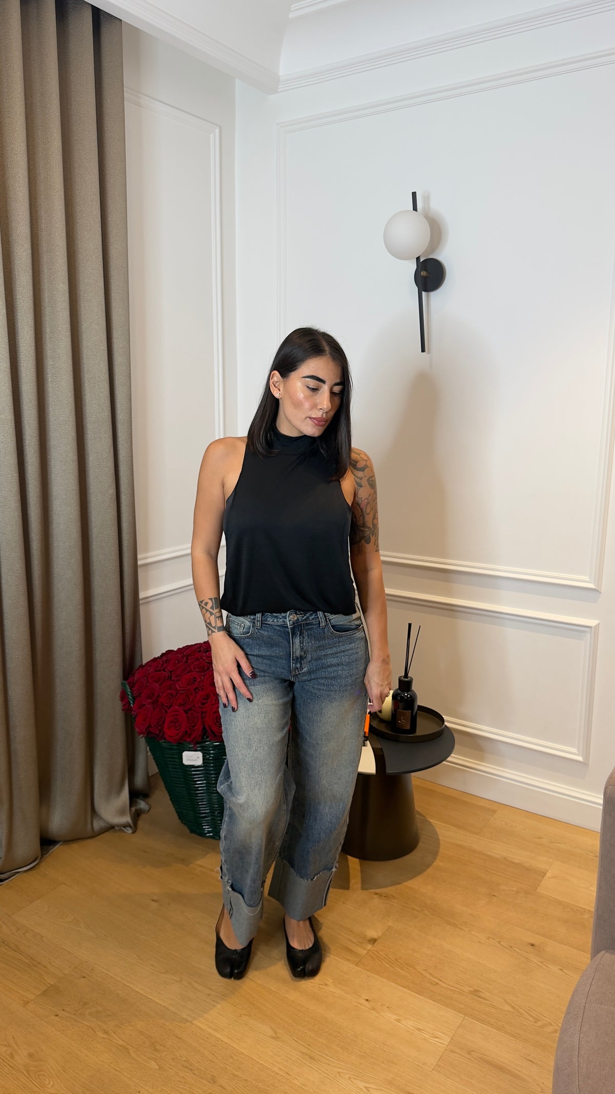 Jeans Capri Risvolto