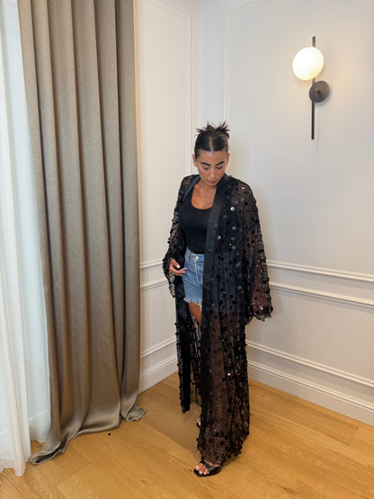 Kimono Paillettes Black