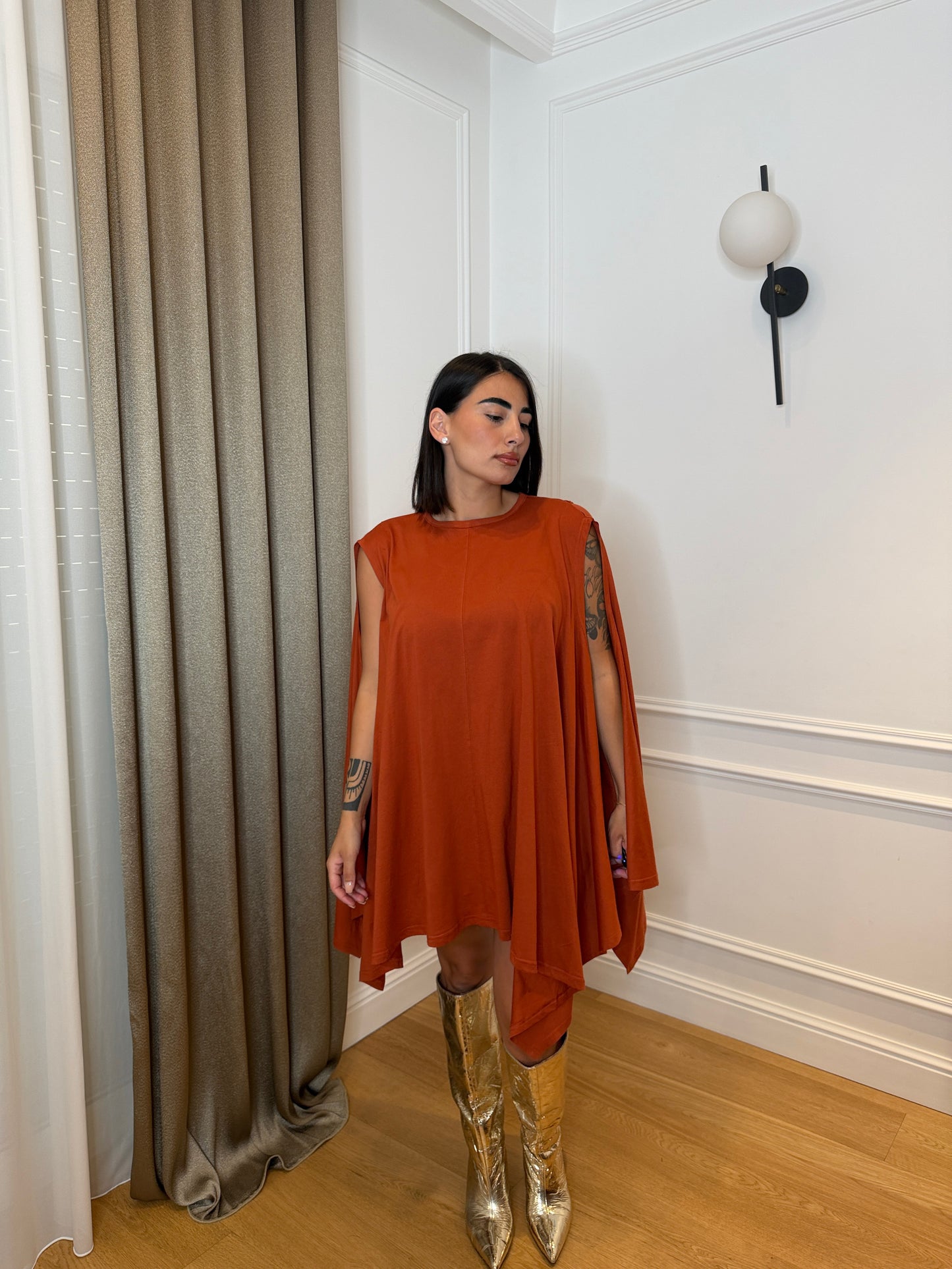 Maxi maglia ruggine