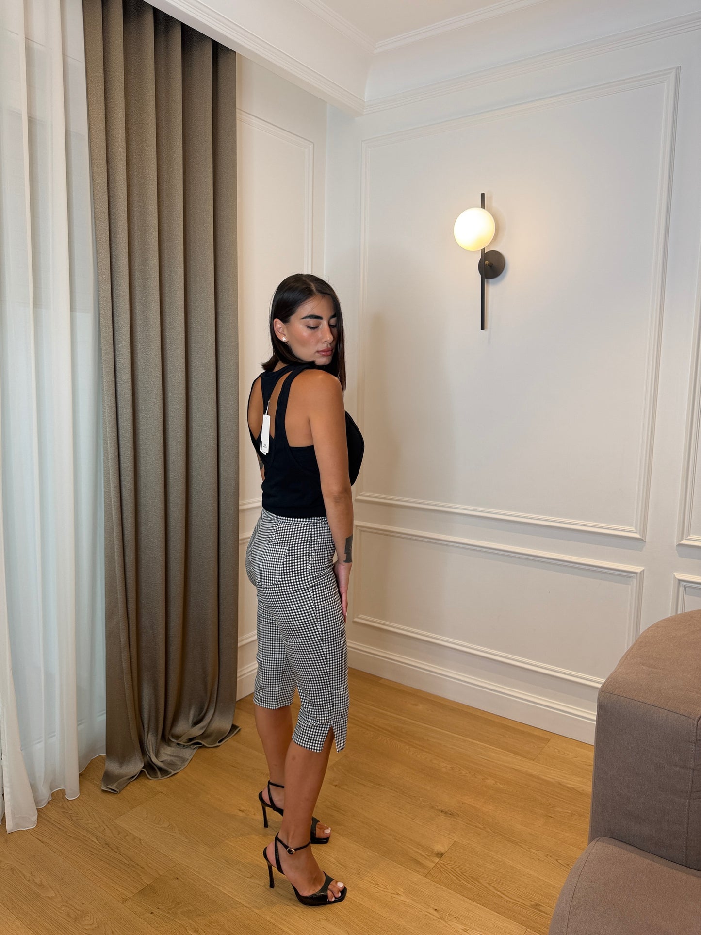 Pantalone Capri quadretti