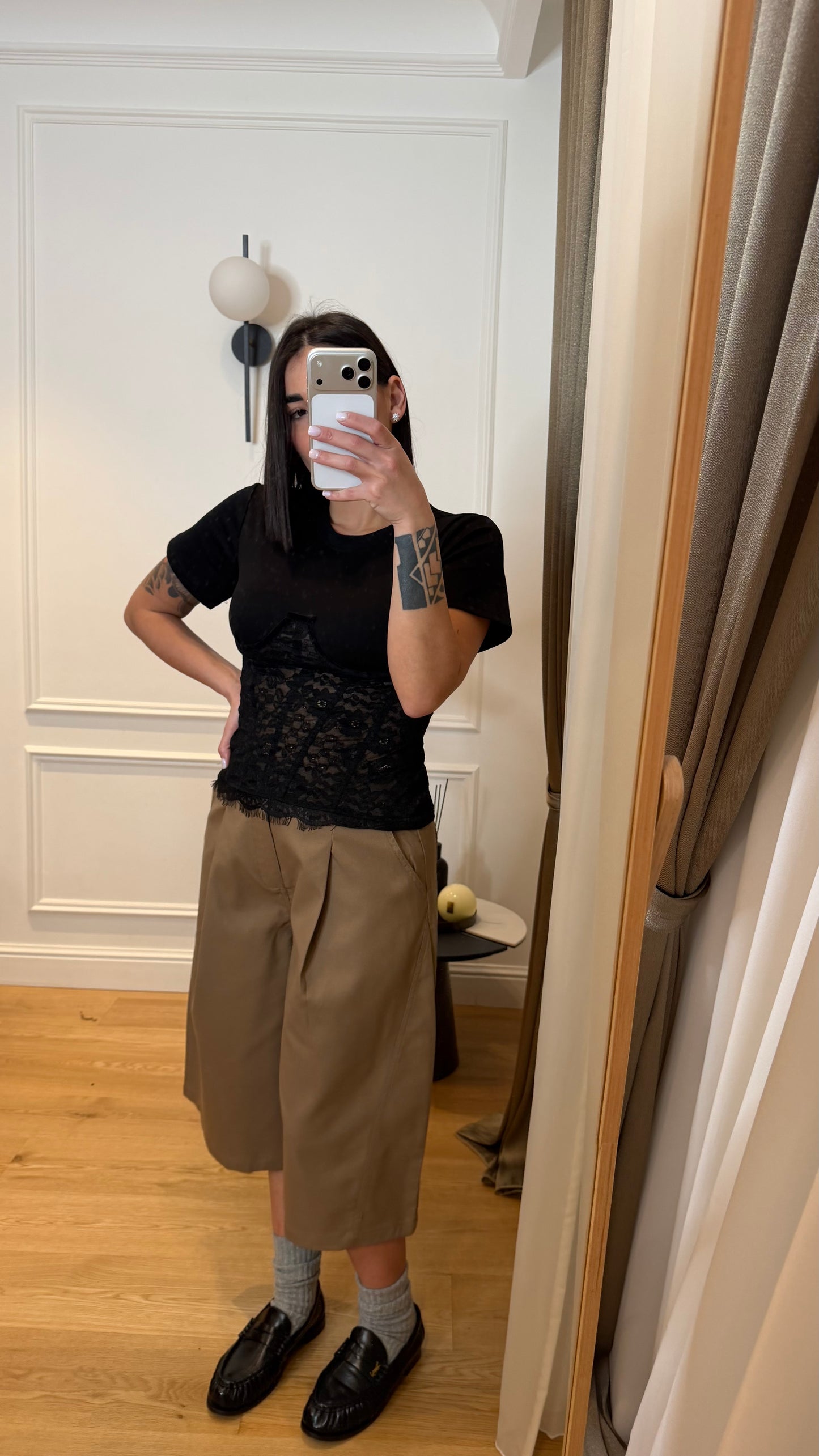 T-shirt bustier black