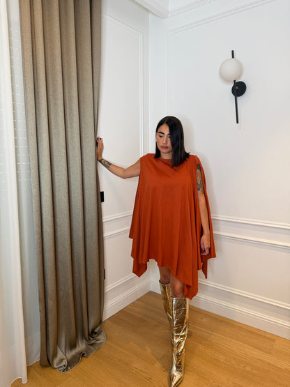 Maxi maglia ruggine