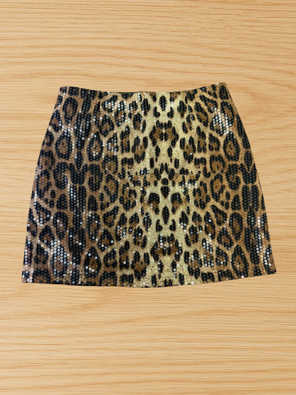 Gonna paillettes animalier