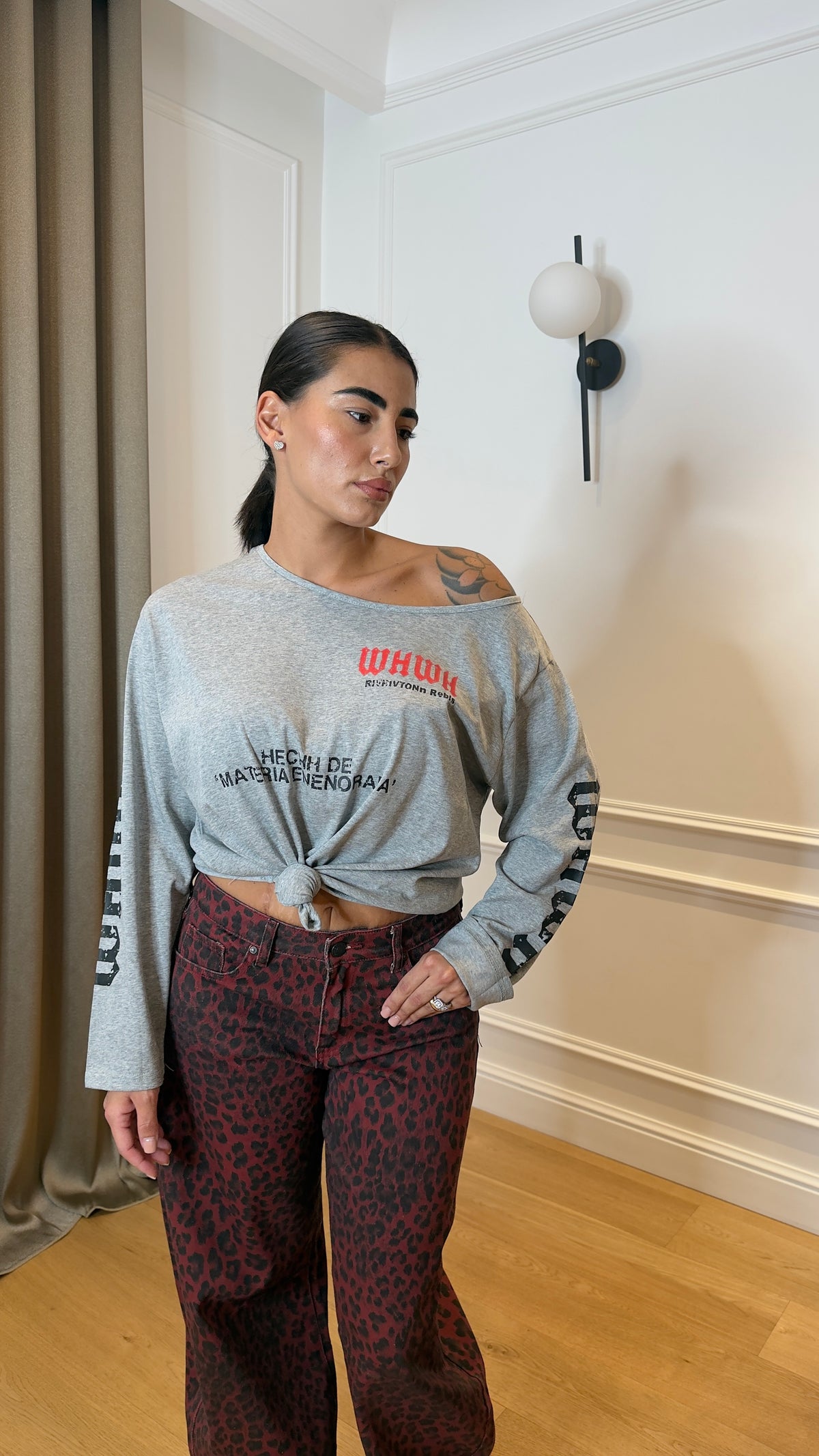 T-shirt Scritte gray