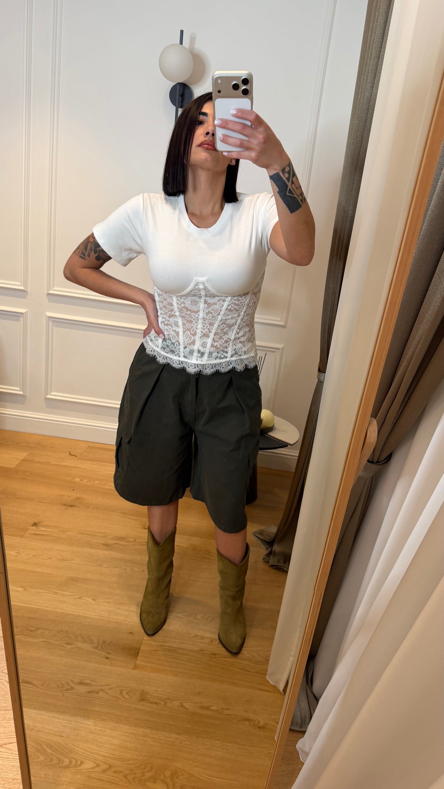 T-shirt bustier white