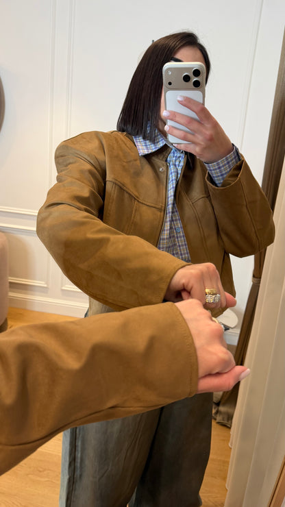 Giubbino crop cammel