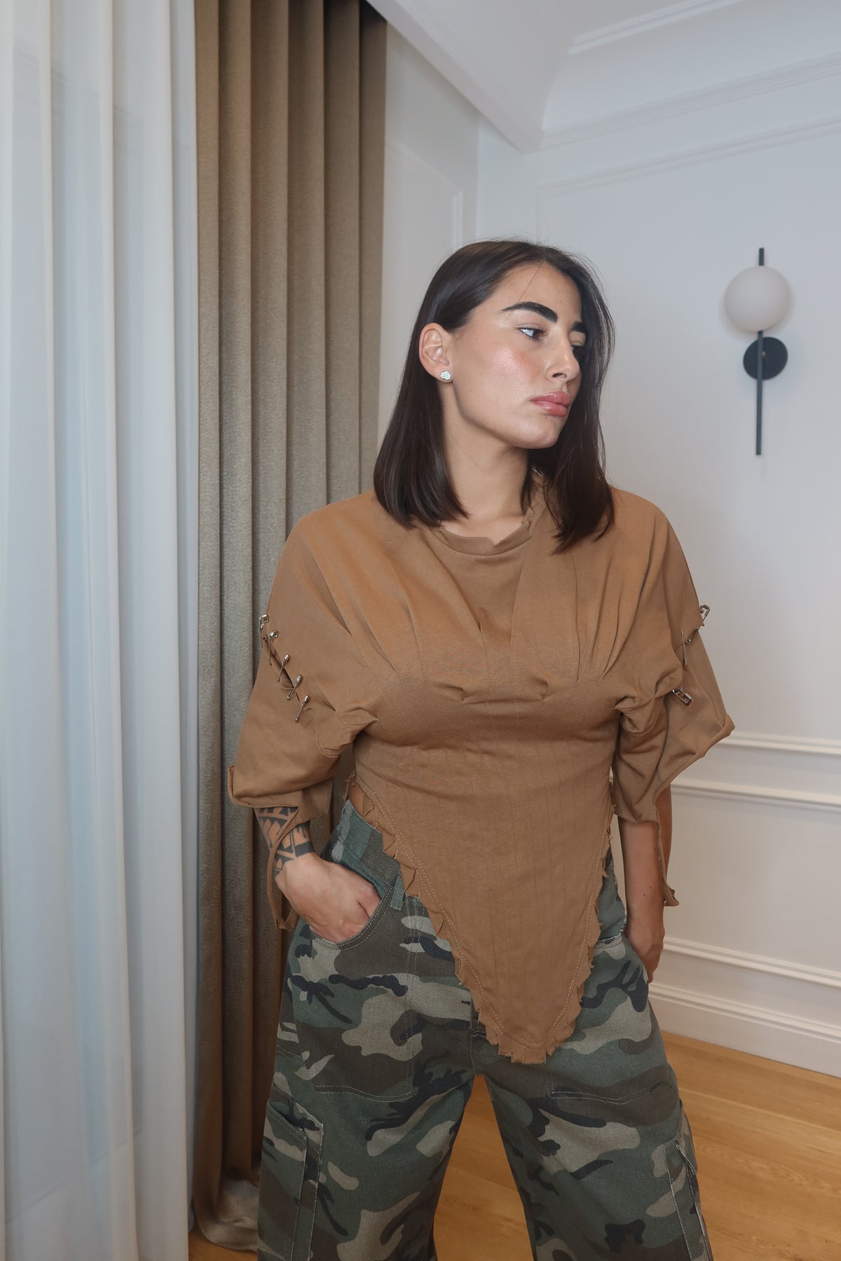 T-shirt Corset beige