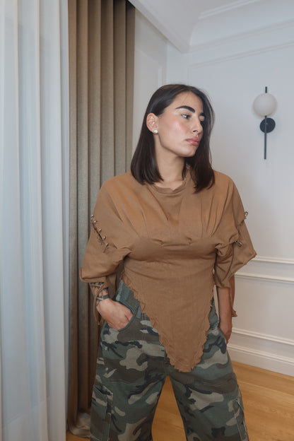 T-shirt Corset beige