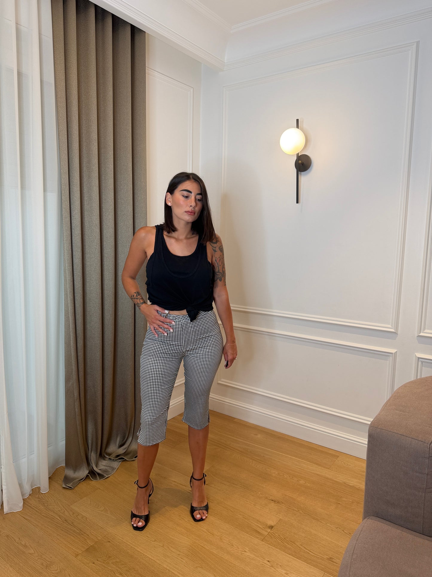 Pantalone Capri quadretti