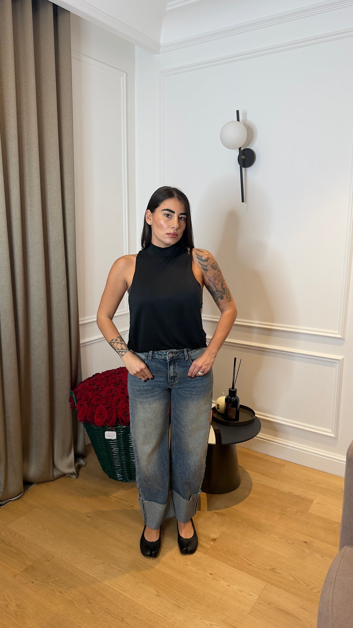 Jeans Capri Risvolto