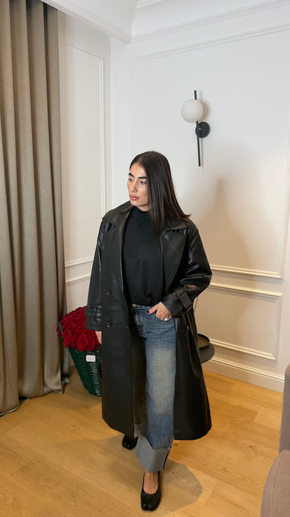 Trench Leather Black