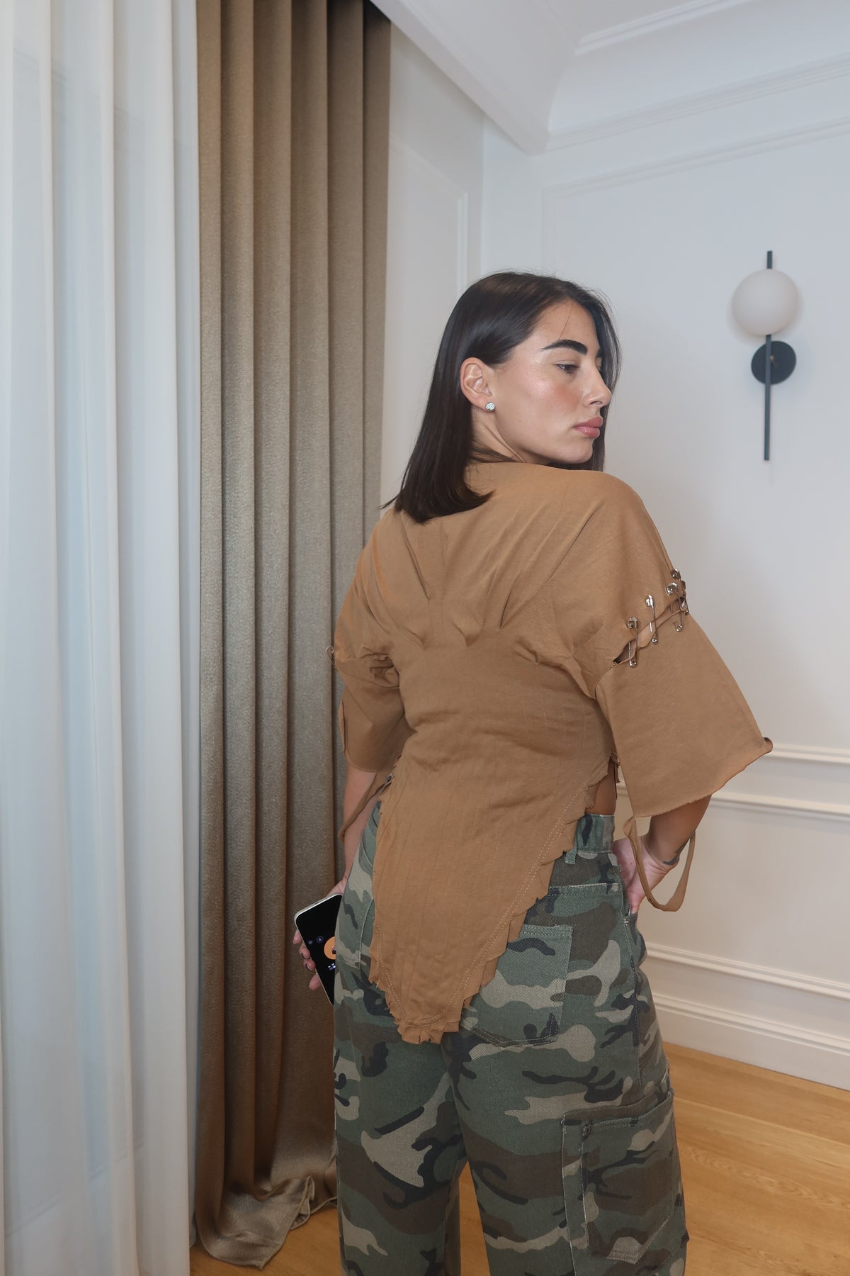 T-shirt Corset beige