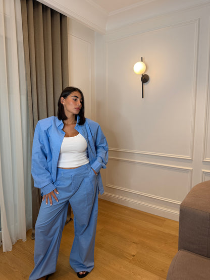 Coordinato Lino Azzurro