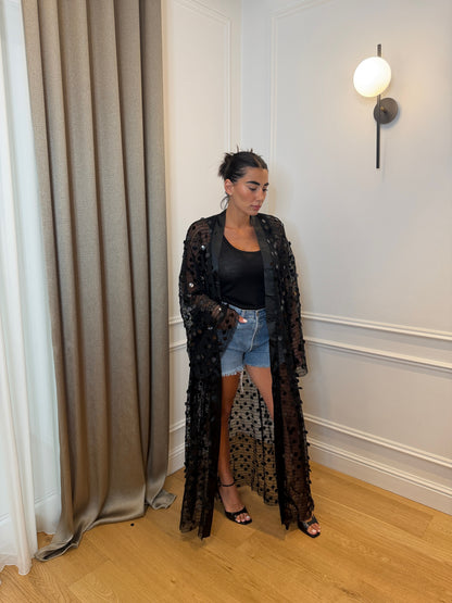 Kimono Paillettes Black