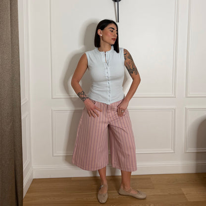 Maxi bermuda righe rosa