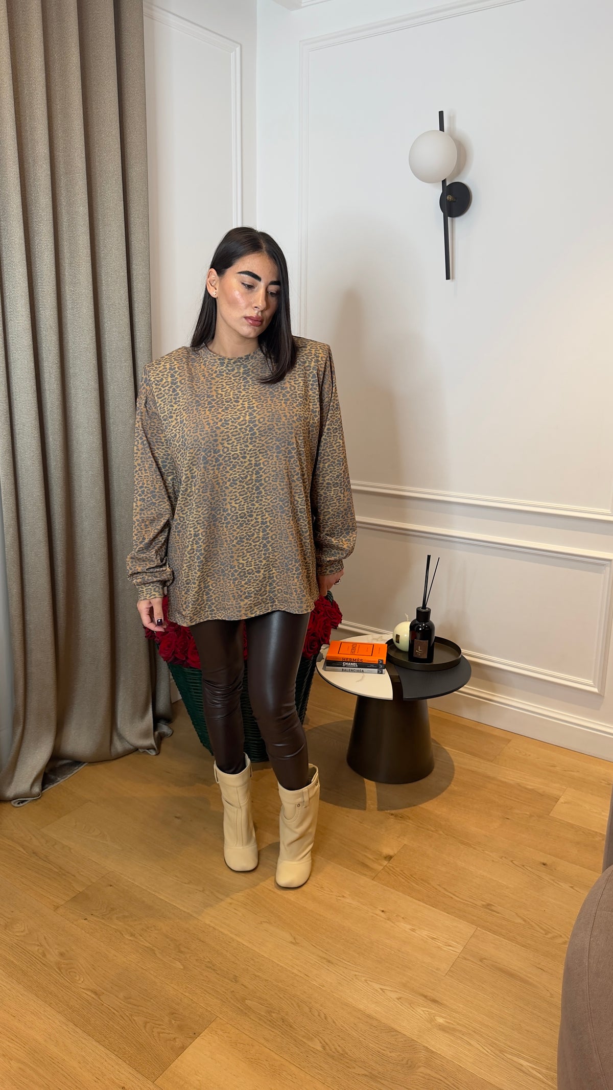 Maxi Maglia Animalier Brown