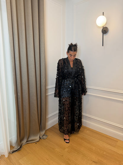 Kimono Paillettes Black