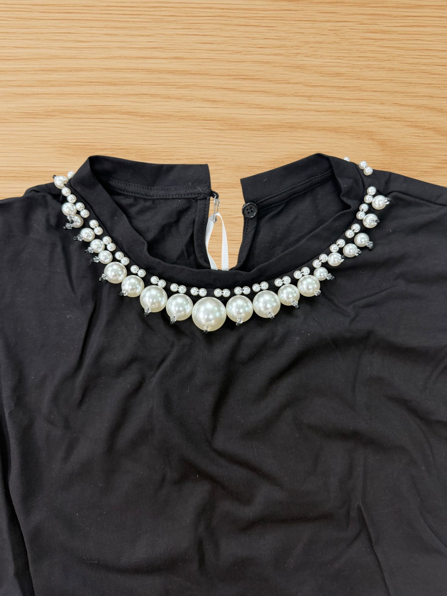 T-shirt Crop perle