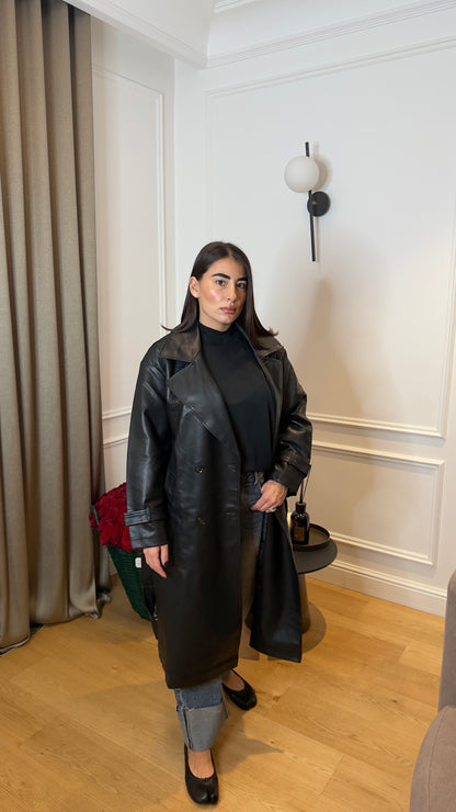 Trench Leather Black