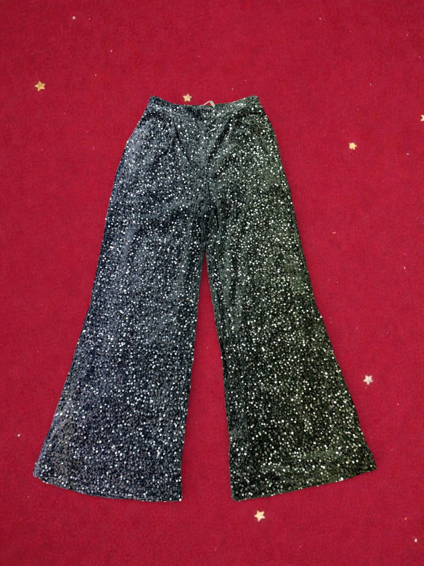 Pantaloni paillettes velluto