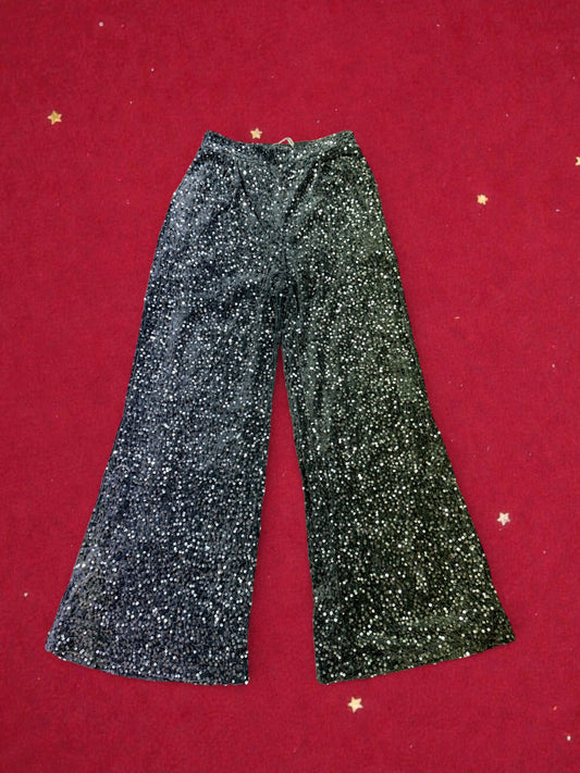 Pantaloni paillettes velluto