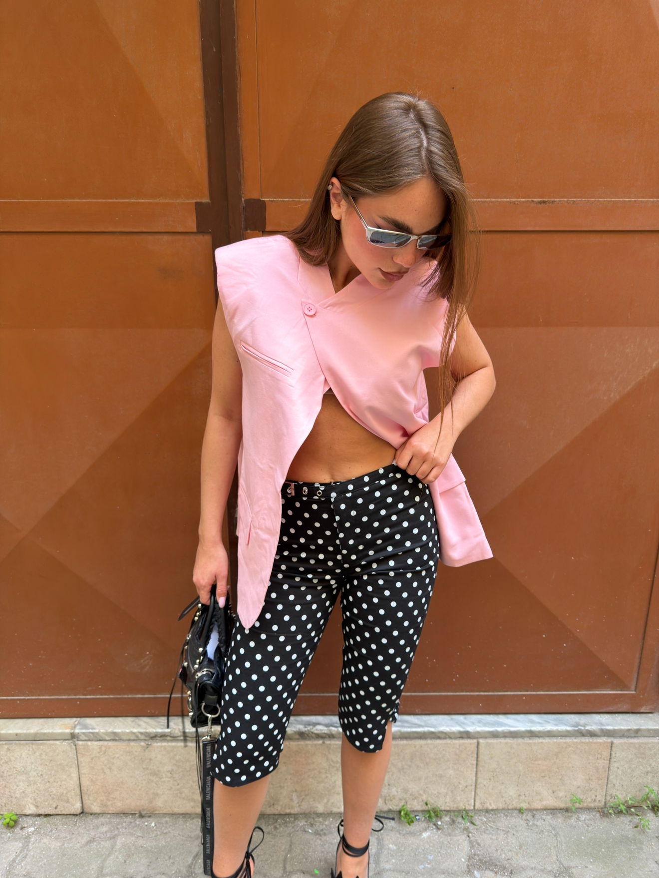 Pantalone Capri pois
